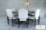 میز ناهار خوری مشکی طلایی المیراخانی کد ۲ خرید مبل باروس ۵۹۵۹۳ (2)