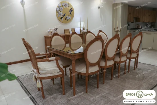 میز ناهار خوری کاجی الهه صاحبقران خرید مبل باروس ۵۹۵۹۴ (3)