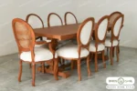 میز ناهارخوری کلاسیک جدید دکورا و صندلی راشل پایه سم آهویی کد ۲ باروس 55 (3)