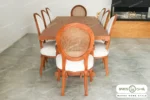 میز ناهارخوری کلاسیک جدید دکورا و صندلی راشل پایه سم آهویی کد ۲ باروس 55 (4)