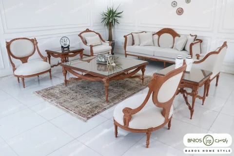 ست مبلمان کاجی مصری کد ۴ خرید باروس 5 (2)