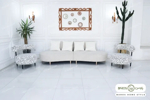 مبل راحتی نیم ست ۵ نفره سوفیا کد ۴ خرید مبل باروس 9 (1)