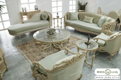 مبل سلطنتی الینا همراه مبل شزلون جدید خرید مبل باروس 569 (6)