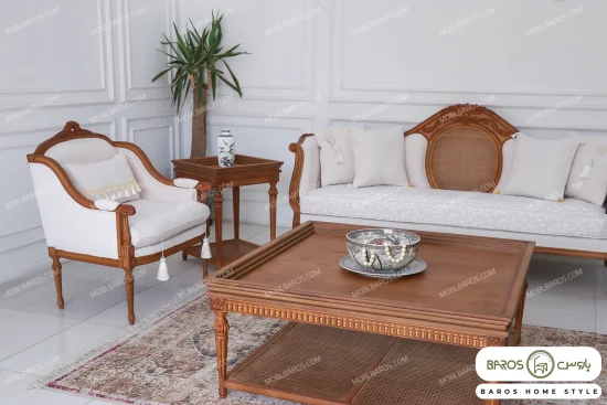 مبل کلاسیک مدرن کاجی مصری کد ۳ خرید مبل باروس 789 (11)