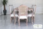 میز ناهار خوری ابزاری با صندلی فرانسوی خرید مبل باروس 49493 (2)