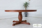 میز ناهار خوری گرد مدیسا با صندلی راشل پایه آهویی خرید مبل باروس 5993 (3)