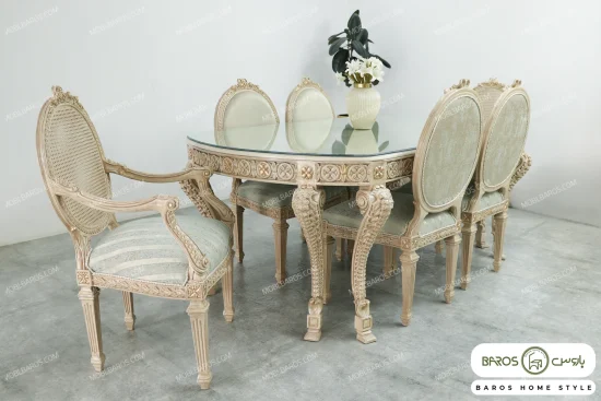 میز ناهارخوری کلاسیک و چوبی جدید الینا کد ۷ خرید باروس 56 (5)