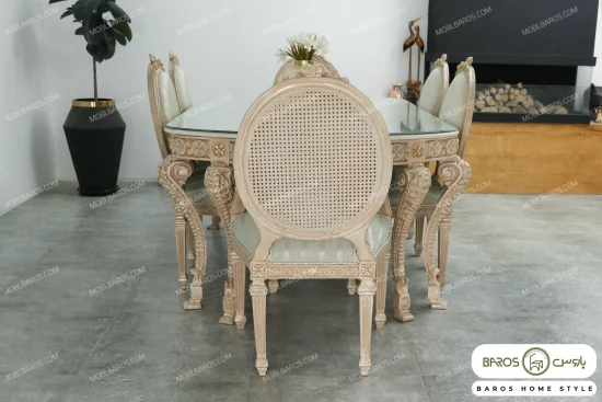 میز ناهارخوری کلاسیک و چوبی جدید الینا کد ۷ خرید باروس 56 (6)