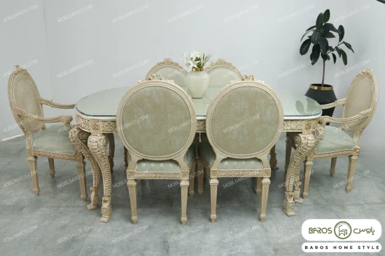 میز ناهارخوری کلاسیک و چوبی جدید الینا کد ۷ خرید باروس 56 (7)
