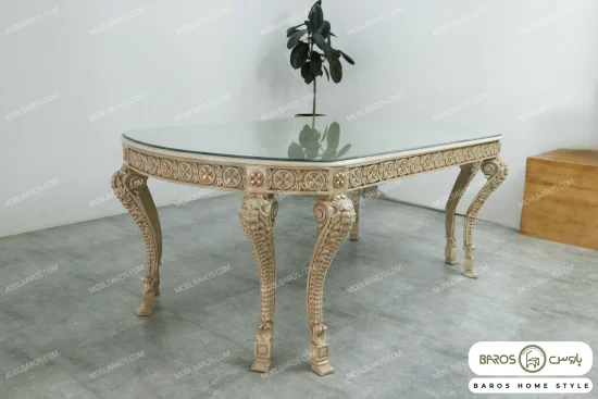 میز ناهارخوری کلاسیک و چوبی جدید الینا کد ۷ خرید باروس 56 (8)