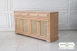 میز کنسول چوبی حصیری راشل کد ۵ خرید باروس (1)