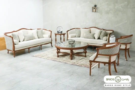ست مبلمان ۸ نفره راشل پلاس + مبل تک نفره فرشته خرید باروس (3)