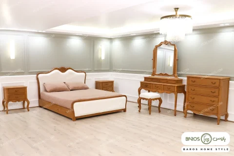 سرویس خواب دو نفره چوبی شاین کد 21 مبل باروس (17)