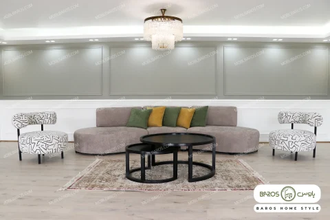 مبل راحتی نیم ست ۵ نفره سوفیا کد ۵ خرید باروس (2)
