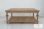 میز جلو مبلی مربع و حصیری کاجی خرید باروس (2)