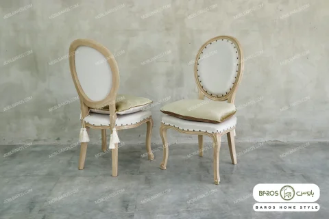 صندلی ناهار خوری راشل با پایه سم آهویی و ساده