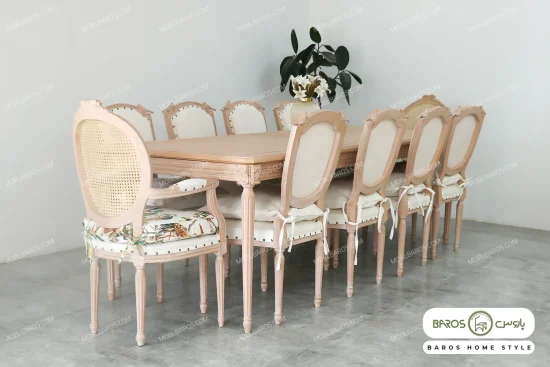 میز ناهارخوری چوبی کاجی کد ۲۸ خرید باروس 66