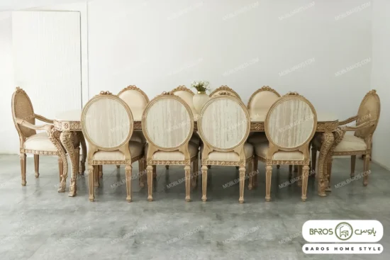 میز ناهارخوری کلاسیک و چوبی جدید الینا کد ۷ باروس 11 (5)