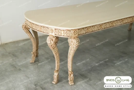 میز ناهارخوری کلاسیک و چوبی جدید الینا کد ۷ باروس 11 (9)