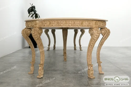 میز ناهارخوری کلاسیک و چوبی جدید الینا کد ۷ باروس01 (1)