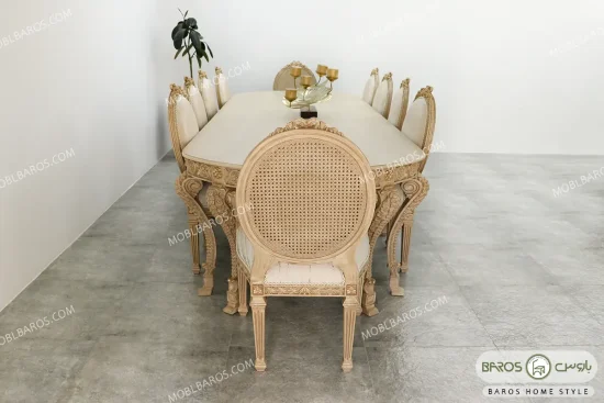 میز ناهارخوری کلاسیک و چوبی جدید الینا کد ۷ باروس01 (5)