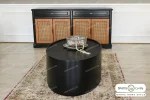 میز جلو مبلی جدید چوبی بیضی موچی باروس