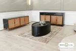 میز جلو مبلی جدید چوبی بیضی موچی خرید باروس (1)