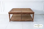 میز جلو مبلی و عسلی حصیری کاجی کد ۷ باروس (1)