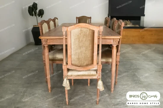 میز ناهار خوری کاجی با صندلی مهسا باروس (3)