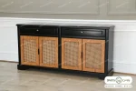 میز کنسول چوبی حصیری راشل کد ۶ خرید باروس (1)