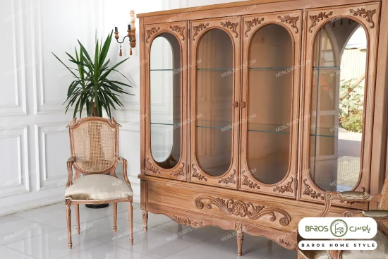 ویترین کلاسیک چوبی مدل مهسا کد ۳ خرید باروس (4)