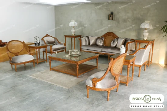 ست مبلمان کاجی مصری کد ۷ باروس (5)