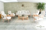 سرویس مبلمان آماده تحویل رومینا مبل ۷ نفره + ناهار خوری ۶ نفره + جلومبلی عسلی باروس (1)