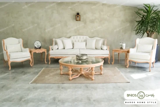 سرویس مبلمان آماده تحویل رومینا مبل ۷ نفره + ناهار خوری ۶ نفره + جلومبلی عسلی باروس (2)