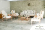 سرویس مبلمان آماده تحویل رومینا مبل ۷ نفره + ناهار خوری ۶ نفره + جلومبلی عسلی باروس (23)