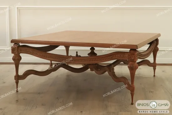 میز جلو مبلی عسلی مصری صفحه چوبی باروس01 (1)