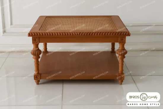میز جلو مبلی و عسلی حصیری کاجی کد ۸ باروس11 (3)