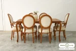 میز ناهار خوری ابزاری با صندلی راشل پایه آهویی مبل باروس (1)