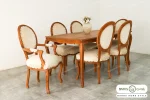 میز ناهار خوری ابزاری با صندلی راشل پایه آهویی مبل باروس (2)