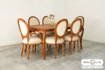 میز ناهار خوری ابزاری با صندلی راشل پایه آهویی مبل باروس (5)