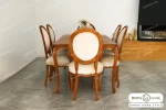 میز ناهار خوری ابزاری با صندلی راشل پایه آهویی مبل باروس (6)