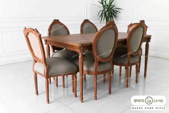 میز ناهار خوری چوبی کاجی کد ۳۱ خرید باروس 14 (2)
