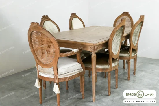 میز ناهار خوری چوبی کاجی کد ۳۲ باروس (7)