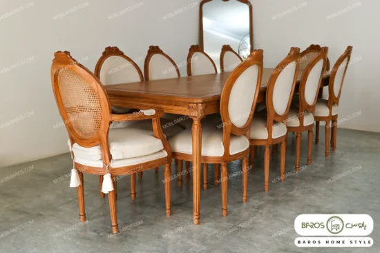 میز ناهار خوری چوبی کاجی کد ۳۳ باروس (2)