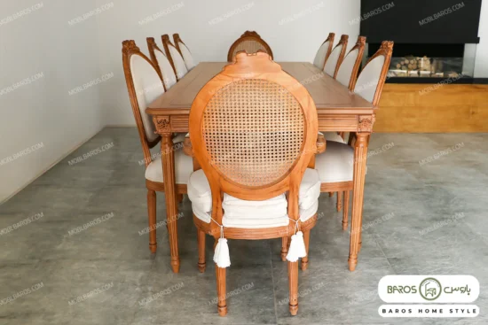میز ناهار خوری چوبی کاجی کد ۳۳ باروس (3)