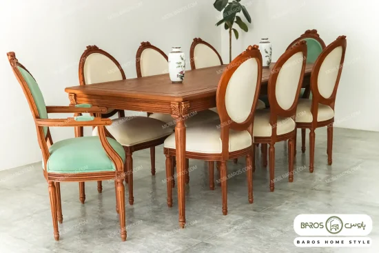 میز ناهار خوری چوبی کاجی کد ۳۴ تولیدی باروس (2)