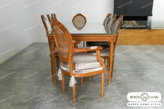 میز ناهار خوری چوبی کاجی کد ۳۵ باروس (2)
