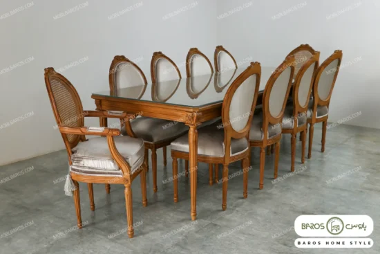 میز ناهار خوری چوبی کاجی کد ۳۵ باروس (3)