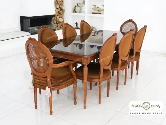 میز ناهار خوری چوبی کاجی کد ۳۵ میز غذاخوری باروس (10)