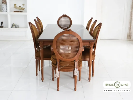 میز ناهار خوری چوبی کاجی کد ۳۵ میز غذاخوری باروس (12)